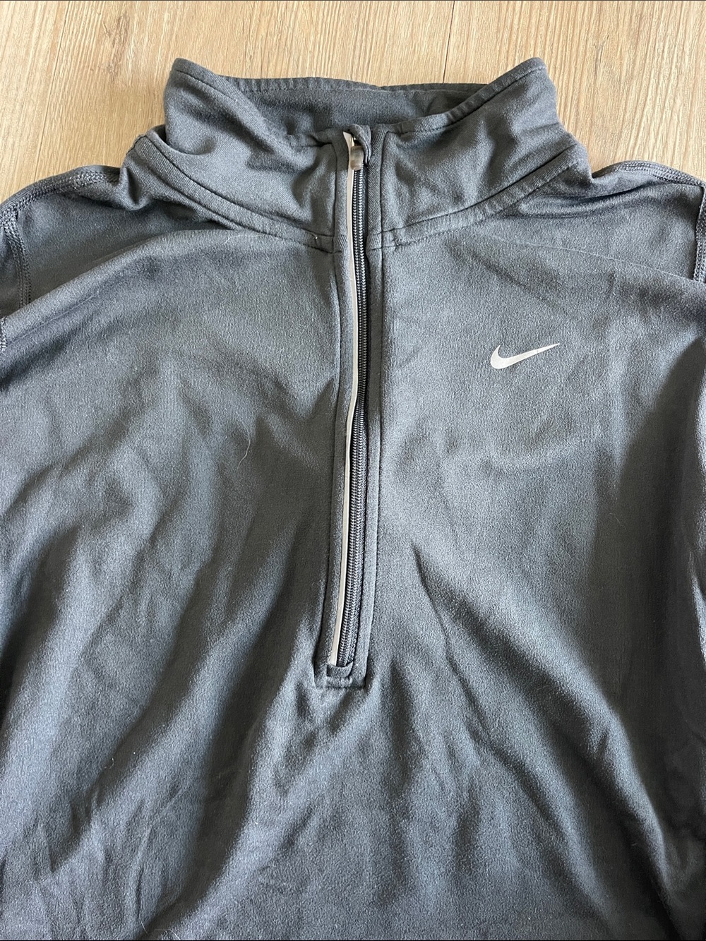 Nike Dark Gray Quarter-Zip Performance Pullover - Picture 2 of 5
